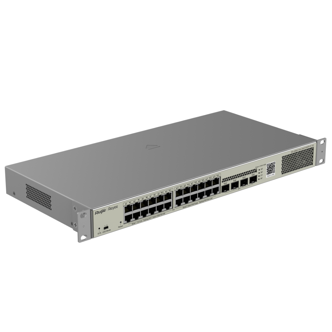 RG-NBS3100-24GT4SFP-P-V2, 28-Port Gigabit Layer 2 Cloud Managed PoE Switch