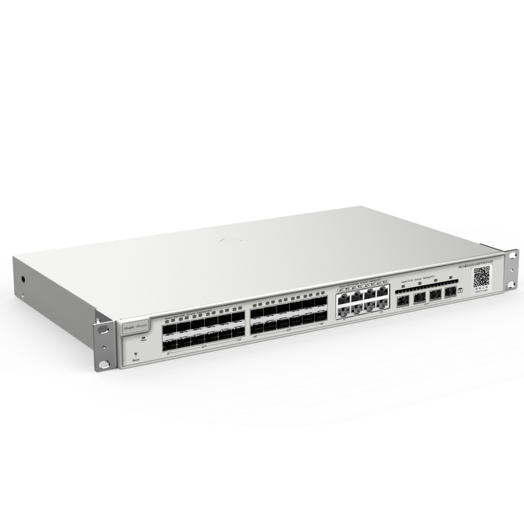 RG-NBS3200-24SFP/8GT4XS, 24-Port Gigabit SFP with 8 combo RJ45 ports Layer 2+ Managed Switch, 4 * 10G